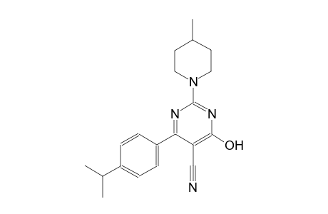 4-hydroxy-6-(4-isopropylphenyl)-2-(4-methyl-1-piperidinyl)-5-pyrimidinecarbonitrile