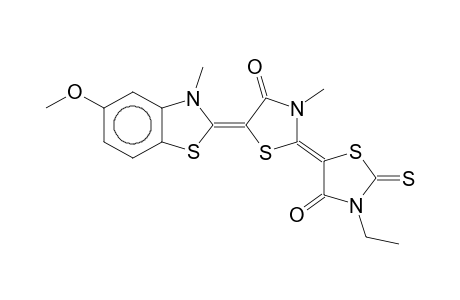 5-[5-(5-Methoxy-3-methyl-2-benzothiazolinylidene)-3-methyl-4-oxo-2-thiazolidinylidene]rhodanine