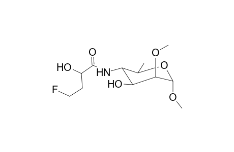 Methyl-4,6-dideoxy-4-(3,4-dideoxy-4-fluoro-l-glycero-tetronamido)-2-O-methyl.alpha.d-mannopyranoside