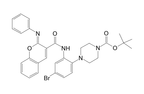 N-(2-(4-tert-butoxycarbonylpiperazin-1-yl)-5-bromophenyl)-2-(phenylimino)-2H-chromene-3-carboxamide