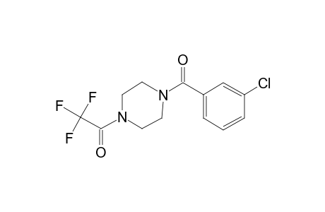 1-(3-Chlorobenzoyl)piperazine, N-trifluoroacetyl-