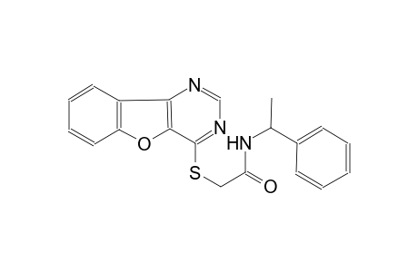 2-([1]benzofuro[3,2-d]pyrimidin-4-ylsulfanyl)-N-(1-phenylethyl)acetamide