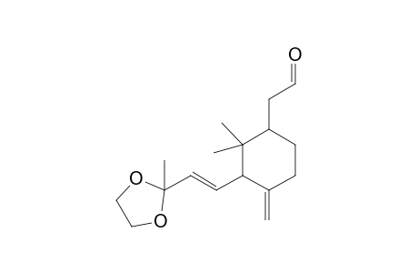 2,2-Dimethyl-3-[2'-(2"-methyl-1",3"-dioxolan-2"-yl)ethenyl]-4-methylidenecyclohexane-1-acetaldehyde