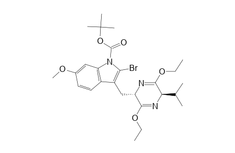 2-Bromo-3-[[(2S,5R)-3,6-diethoxy-5-isopropyl-2,5-dihydropyrazin-2-yl]methyl]-6-methoxy-indole-1-carboxylic acid tert-butyl ester