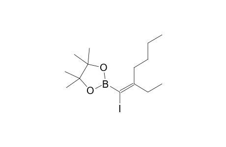 2-[(E)-2-ethyl-1-iodanyl-hex-1-enyl]-4,4,5,5-tetramethyl-1,3,2-dioxaborolane