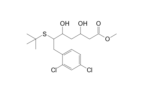 Methyl 6-(t-butylsulfanyl)-3,5-dihydroxy-7-(2',4'-dichlorophenyl)heptanoate
