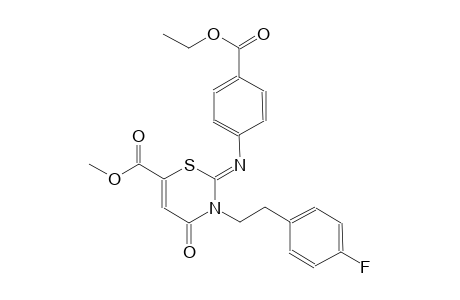 2H-1,3-thiazine-6-carboxylic acid, 2-[[4-(ethoxycarbonyl)phenyl]imino]-3-[2-(4-fluorophenyl)ethyl]-3,4-dihydro-4-oxo-,