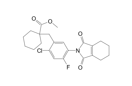 Cyclohexanecarboxylic acid, 1-[[2-chloro-4-fluoro-5-(1,3,4,5,6,7-hexahydro-1,3-dioxo-2H-isoindol-2-yl)phenyl]methyl]-, methyl ester