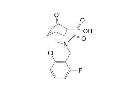 10-Oxa-3-azatricyclo[5.2.1.0(1,5)]dec-8-ene-6-carboxylic acid, 3-[(2-chloro-6-fluorophenyl)methyl]-4-oxo-
