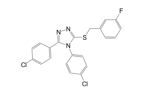 3,4-bis(4-chlorophenyl)-5-[(3-fluorobenzyl)sulfanyl]-4H-1,2,4-triazole