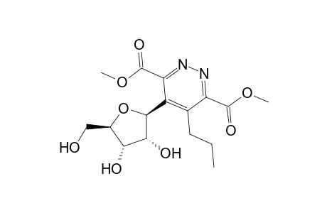 3,6-bis(Methoxycarbonyl)-4-(.beta.-D-ribofuranosyl)-5-propylpyridazine