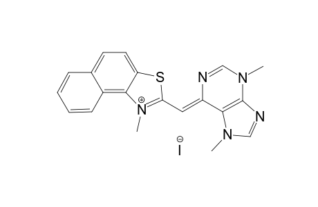 3-Methyl-2-[(3,7-dimethyl-6-purinylidene)methyl]naphtho[1,2-d]thiazolium iodide