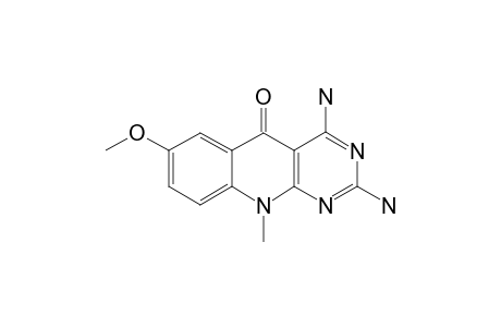7-METHOXY-2,4-DIAMINO-10-METHYL-PYRIMIDO-[4,5-B]-5-QUINOLONE