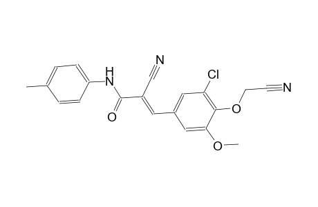 (2E)-3-[3-chloro-4-(cyanomethoxy)-5-methoxyphenyl]-2-cyano-N-(4-methylphenyl)-2-propenamide