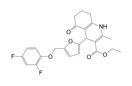 ethyl 4-{5-[(2,4-difluorophenoxy)methyl]-2-furyl}-2-methyl-5-oxo-1,4,5,6,7,8-hexahydro-3-quinolinecarboxylate