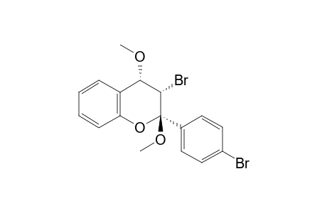 3-Bromo-2,4-bis(methoxy)-2-(4'-bromophenyl)chromane