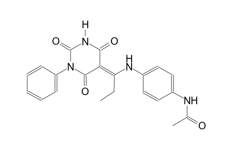 N-(4-{[(1E)-1-(2,4,6-trioxo-1-phenyltetrahydro-5(2H)-pyrimidinylidene)propyl]amino}phenyl)acetamide