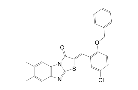 (2Z)-2-[2-(benzyloxy)-5-chlorobenzylidene]-6,7-dimethyl[1,3]thiazolo[3,2-a]benzimidazol-3(2H)-one