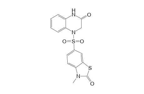 2(1H)-Quinoxalinone, 4-[(2,3-dihydro-3-methyl-2-oxo-1,3-benzothiazol-6-yl)sulfonyl]-3,4-dihydro-