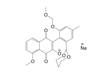 2-[2'-(Methoxymethoxy)-4'-methyl-6'-(1",3"-dioxacyclohex-2"-yl)phenyl]-3-hydroxy-5-methoxy-1,4-naphthoquinone; Sodium Salt