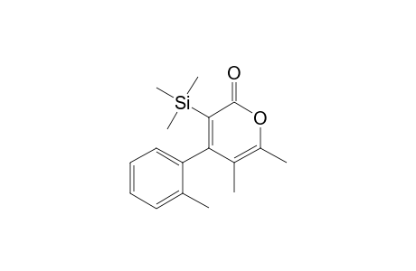 5,6-Dimethyl-4-(o-tolyl)-3-trimethylsilyl-2H-pyran-2-one