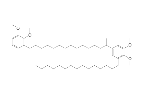 Benzene, 5-[14-(2,3-dimethoxyphenyl)-1-methyltetradecyl]-1,2-dimethoxy-3-pentadecyl-