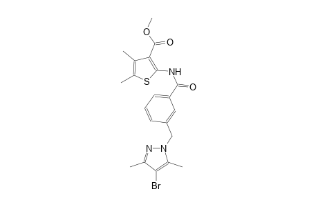 methyl 2-({3-[(4-bromo-3,5-dimethyl-1H-pyrazol-1-yl)methyl]benzoyl}amino)-4,5-dimethyl-3-thiophenecarboxylate