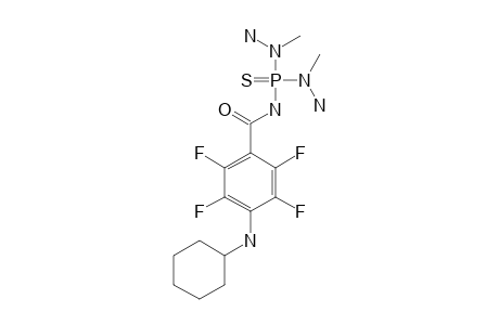 N-bis(amino-methyl-amino)thiophosphoryl-4-(cyclohexylamino)-2,3,5,6-tetrafluoro-benzamide