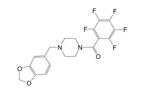 1-(1,3-benzodioxol-5-ylmethyl)-4-(2,3,4,5,6-pentafluorobenzoyl)piperazine