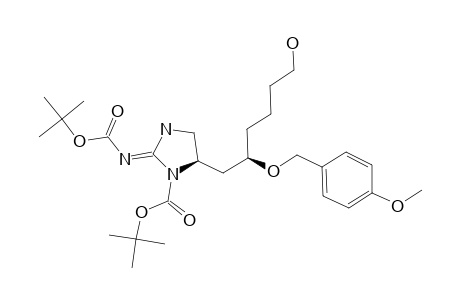 (+)-(5R,4'R)-6-[N,3'-BIS-(TERT.-BUTOXYCARBONYL)-2'-IMINOIMIDAZOLIDIN-4'-YL]-5-(PARA-METHOXYBENZYLOXY)-HEXAN-1-OL