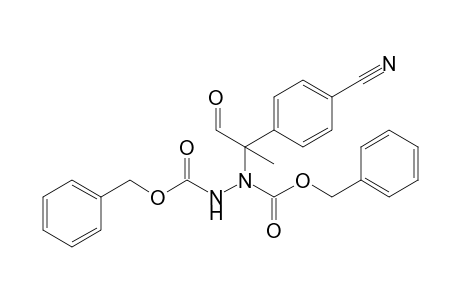 (phenylmethyl) N-[2-(4-cyanophenyl)-1-oxidanylidene-propan-2-yl]-N-(phenylmethoxycarbonylamino)carbamate