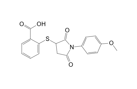 o-{[(2,5-dioxo-1-(p-methoxyphenyl)-3-pyrrolidinyl]thio}benzoic acid