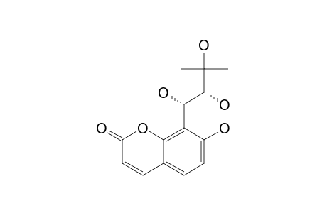 7-hydroxy-8-[(1S,2R)-1,2,3-trihydroxy-3-methyl-butyl]coumarin