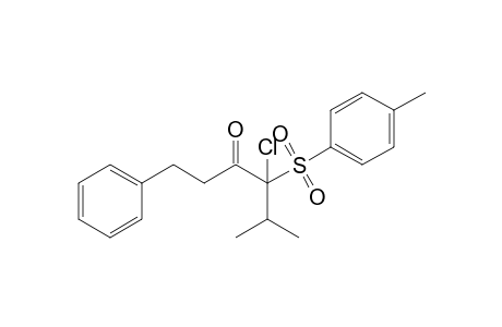 4-Chloro-5-methyl-1-phenyl-4-(p-tolylsulfonyl)-3-hexanone