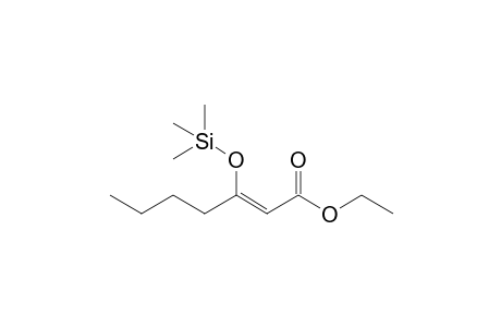 Ethyl 3-(trimethylsilyloxy)hept-2-enoate