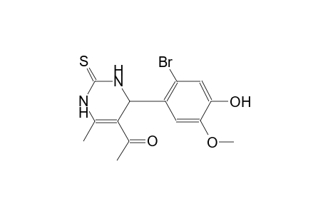 1-[4-(2-bromo-4-hydroxy-5-methoxyphenyl)-6-methyl-2-thioxo-1,2,3,4-tetrahydro-5-pyrimidinyl]ethanone