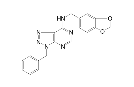 (Benzo[1,3]dioxol-5-ylmethyl)(3-benzyl-3H-[1,2,3]triazolo[4,5-d]pyrimidin-7-yl)amine