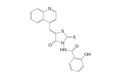 benzamide, 2-hydroxy-N-[(5Z)-4-oxo-5-(4-quinolinylmethylene)-2-thioxothiazolidinyl]-