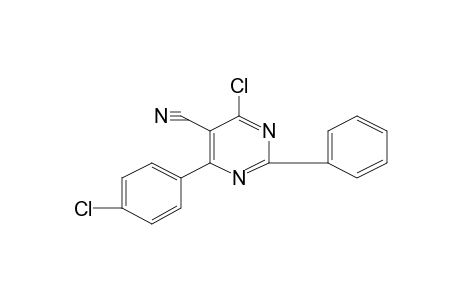 4-CHLORO-6-(p-CHLOROPHENYL)-2-PHENYL-5-PYRIMIDINECARBONITRILE