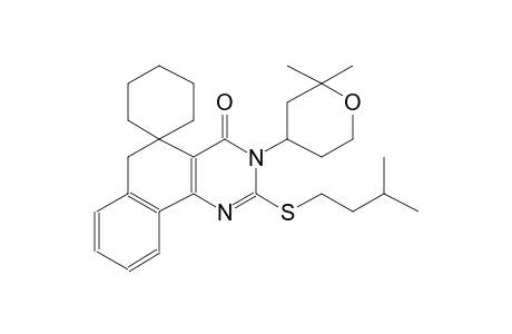 3-(2,2-dimethyltetrahydro-2H-pyran-4-yl)-2-(isopentylthio)-3H-spiro[benzo[h]quinazoline-5,1'-cyclohexan]-4(6H)-one