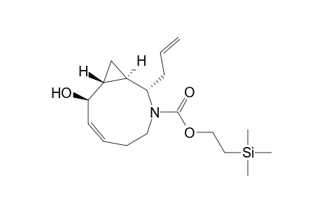 (1R*,2S*,6Z,8R*,9R*)-(+-)-8-Hydroxy-2-(2-propenyl)-3-azabicyclo[7.1.0]dec-6-ene-3-carboxylic acid 2-(trimethylsilyl)ethyl ester