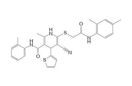 5-cyano-6-{[2-(2,4-dimethylanilino)-2-oxoethyl]sulfanyl}-2-methyl-N-(2-methylphenyl)-4-(2-thienyl)-1,4-dihydro-3-pyridinecarboxamide