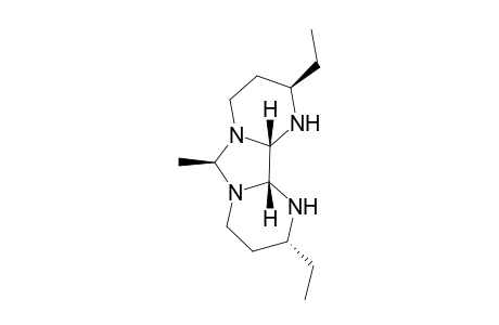 (3R*,4aR*,4bS*,6S*)-4a,4b-cis-9-Methyl-3,6-diethyl-decahydro-4,5,8a,9a-tetraazafluorene