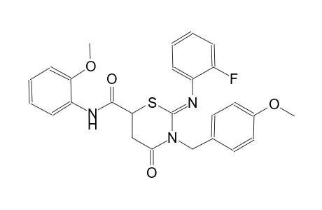 2H-1,3-thiazine-6-carboxamide, 2-[(2-fluorophenyl)imino]tetrahydro-N-(2-methoxyphenyl)-3-[(4-methoxyphenyl)methyl]-4-oxo-, (2Z)-