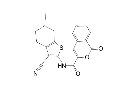 1H-Isochromene-3-carboxylic acid, 1-oxo-, (3-cyano-6-methyl-4,5,6,7-tetrahydrobenzo[b]thiophen-2-yl)amide