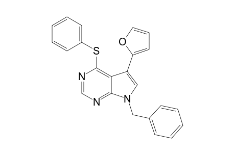 7-BENZYL-5-(FURAN-2-YL)-4-(PHENYLSULFANYL)-7H-PYRROLO-[2,3-D]-PYRIMIDINE