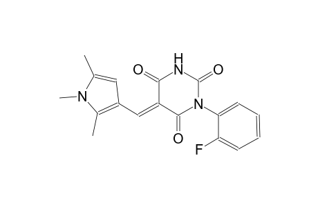 (5E)-1-(2-fluorophenyl)-5-[(1,2,5-trimethyl-1H-pyrrol-3-yl)methylene]-2,4,6(1H,3H,5H)-pyrimidinetrione