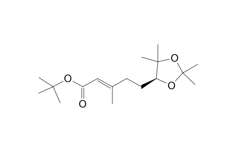 t-Butyl [(4'S)- 3-methyl-5-(2',2',5',5'-tetramethyl-1',3'-dioxolan-4'-yl]-2-pentenecarboxylate