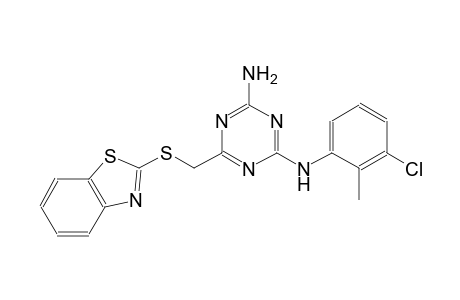 6-[(1,3-benzothiazol-2-ylsulfanyl)methyl]-N~2~-(3-chloro-2-methylphenyl)-1,3,5-triazine-2,4-diamine