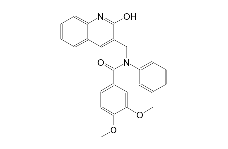 N-[(2-hydroxy-3-quinolinyl)methyl]-3,4-dimethoxy-N-phenylbenzamide